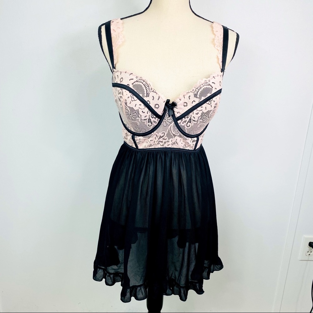 Torrid Underwire Babydoll Lace Bustier Chemise Sz 1